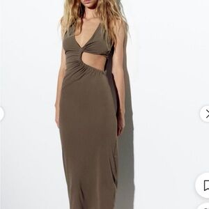 Zara khaki dresss